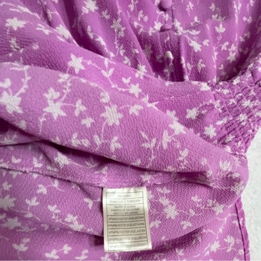BB Dakota Steve Madden size XS Your Always Dress lavender floral puff sleeve - Picture 9 of 14